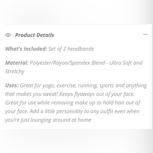 Maven Thread Headband Non Slip Moisture Wicking Soft Stretchy 2PK Bundle - Picture 15 of 16